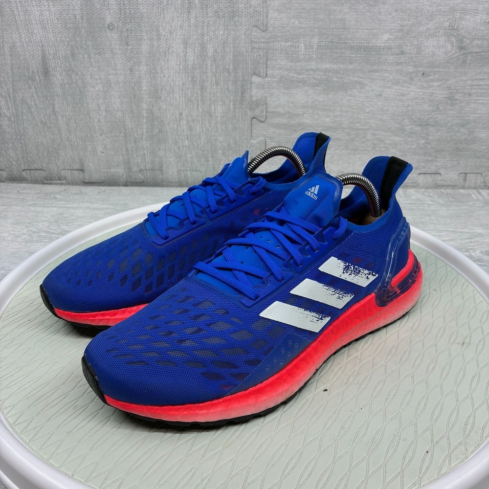 Adidas Ultraboost PB Mens 9 Glory Blue Solar Red Running Shoes EF0893